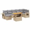 vidaXL Salon de jardin avec coussins 8 pcs beige r&eacute;sine tress&eacute;e
