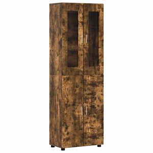 vidaXL Haut Armoire FLORIN 60 x 35 x 182 cm Ch&ecirc;ne fum&eacute;