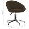 vidaXL Chaise pivotante de bureau Marron fonc&eacute; Tissu