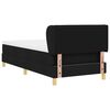 vidaXL Lit &agrave; ressorts avec matelas Noir 90 x 190 cm tissu