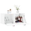vidaXL Armoire murale blanc brillant 80x36,5x35 cm bois d'ing&eacute;nierie