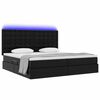 vidaXL Lit avec rangement et LED Noir 200 x 200 cm Cuir synth&eacute;tique
