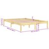 vidaXL Cadre de lit sans matelas bois massif 160x200 cm