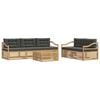 vidaXL Ensemble de canap&eacute;s d'ext&eacute;rieur 6 pc Blanc et anthracite