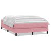vidaXL Sommier &agrave; lattes de lit avec matelas rose 140x220 cm velours