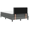 vidaXL Lit &agrave; ressorts avec matelas Gris fonc&eacute; 120 x 200 cm tissu
