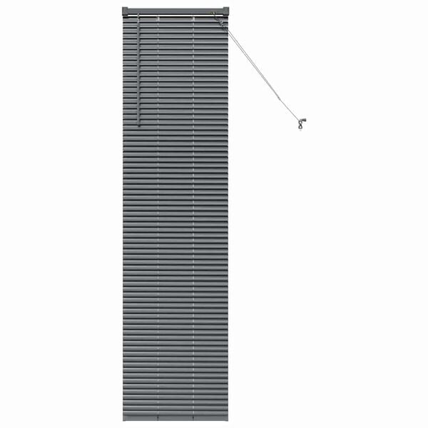 vidaXL Store de Fen&ecirc;tre avec des rideaux Gris fonc&eacute; Aluminium