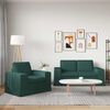 vidaXL Canap&eacute; 120cm 2 pcs Vert fonc&eacute; M&eacute;tал