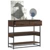 vidaXL Table console chêne marron 90x35x80 cm bois d'ingénierie