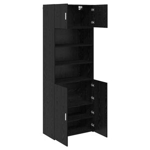 vidaXL Armoire de rangement Ch&ecirc;ne noir 80 x 42,5 x 225 cm