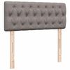 vidaXL Sommier &agrave; lattes de lit avec matelas Taupe 120x200 cm Tissu