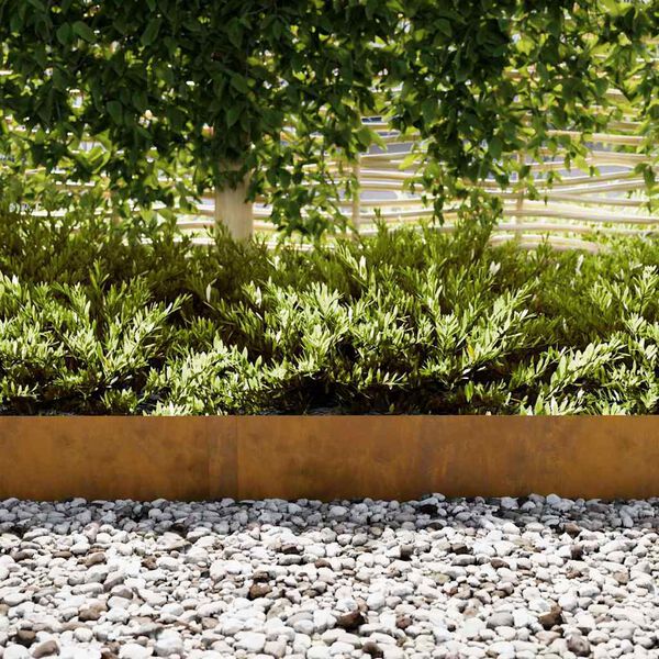 vidaXL Bordure de Pelouse 20 pcs Marron 100 x 0.05 x 20 cm