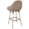 vidaXL Tabourets de bar lot de 2 taupe tissu