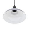 vidaXL Lampe suspendue réglable hauteur E27 gris brillant Ø 31cm métal
