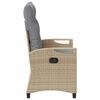vidaXL Banc de jardin Beige et Gris clair 105 x 60 x 112 cm