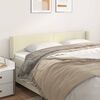 vidaXL T&ecirc;te de lit avec oreilles Cr&egrave;me 183x16x78/88 cm Similicuir