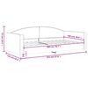 vidaXL Lit de repos gris clair 100x200 cm tissu