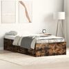 vidaXL Cadre de lit sans matelas chêne fumé 75x190 cm