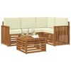 vidaXL Ensemble de canap&eacute;s d'ext&eacute;rieur 5 pcs Naturel et Cr&egrave;me