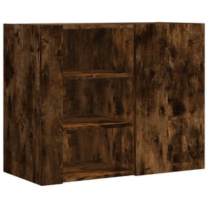 vidaXL Armoire murale ch&ecirc;ne fum&eacute; 75x35x60 cm bois d'ing&eacute;nierie