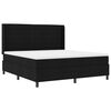 vidaXL Lit &agrave; ressorts avec matelas Noir 180 x 200 cm tissu