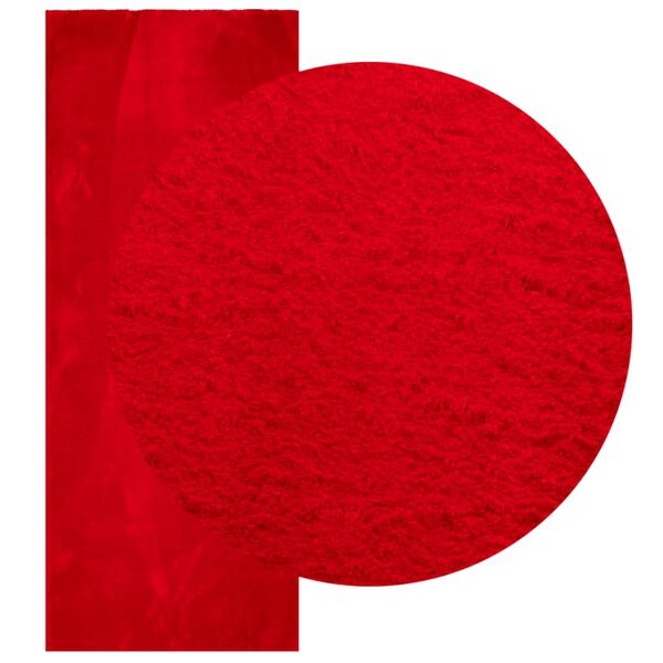 vidaXL Tapis HUARTE &agrave; poils courts doux et lavable rouge 80x200 cm