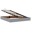 vidaXL Lit avec rangement et LED Gris clair 160 x 200 cm Polyester