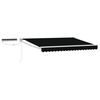 vidaXL Auvent r&eacute;tractable &eacute;lectrique Noir et Blanc 3 x 2,5 m