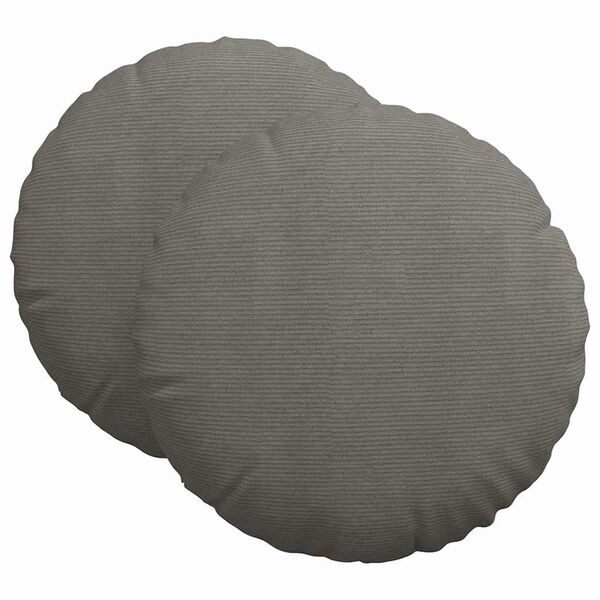 vidaXL Coussins de si&egrave;ge 2 pcs Gris clair &Oslash; 80 cm