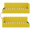 vidaXL Cadre de lit d'angle Jaune 80 cm x 200 cm Velours