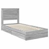 vidaXL Lit de Rangement Gris Sonoma 75 x 190 cm Bois d'ing&eacute;nierie