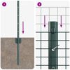 vidaXL Cl&ocirc;ture avec poteau Vert 0,4 x 25 m Acier et PVC