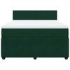 vidaXL Sommier &agrave; lattes de lit et matelas Vert fonc&eacute; 160x200cm Velours