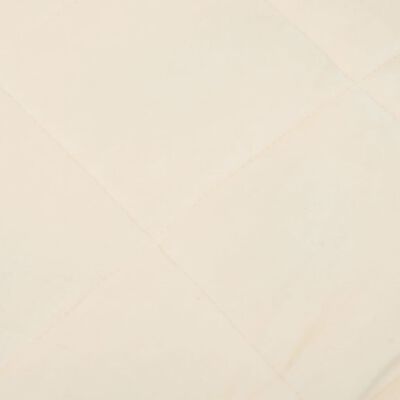vidaXL Couverture lestée Crème clair 150x200 cm 11 kg Tissu