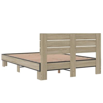 vidaXL Cadre de lit sans matelas chêne sonoma 140x190 cm