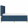 vidaXL Lit &agrave; ressorts avec matelas Bleu 140 x 190 cm tissu