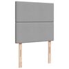 vidaXL Lit ottoman avec matelas et LED gris clair 90x200 cm tissu