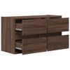 vidaXL Meuble TV mural avec lumi&egrave;res LED ch&ecirc;ne marron 80x31x45 cm