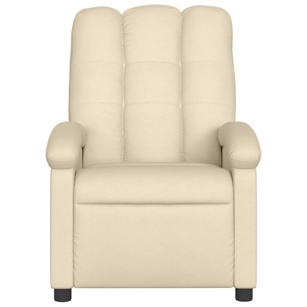 vidaXL Fauteuil inclinable en tissu cr&egrave;me