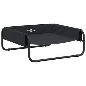 vidaXL Lit sur&eacute;lev&eacute; pour chien anthracite tissu Oxford et acier