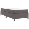vidaXL Cadre de lit avec matelas Gris 90 x 200 cm tissu