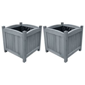 vidaXL Lits sur&eacute;lev&eacute;s de jardin 2 pcs 30x30x30 cm Bois de sapin massif