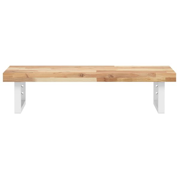 vidaXL &Eacute;tag&egrave;re de vasque murale acier et bois massif d'acacia