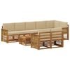 vidaXL Ensemble de canap&eacute;s d'ext&eacute;rieur 8 pc Naturel