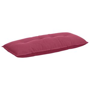 vidaXL Coussin de Dos Bordeaux 120 x 50 cm Tissu en velours c&ocirc;tel&eacute;