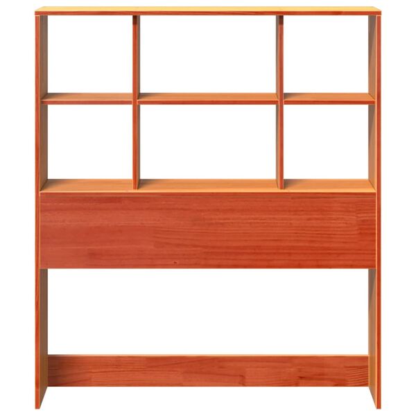 vidaXL T&ecirc;te de lit avec rangement cire marron 75 cm bois massif de pin