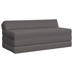 vidaXL Matelas de canap&eacute; pliable Rouge orange 120 x 60 x 49 cm Tissu