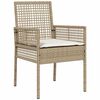 vidaXL Ensemble bistro de jardin 3 pcs Beige Poly rotin
