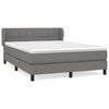 vidaXL Sommier &agrave; lattes de lit avec matelas Gris fonc&eacute; 140x190cm Tissu