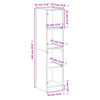 vidaXL Buffet avec portes en verre sonoma gris 35x37x142 cm